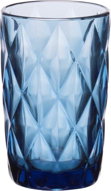 Σετ Ποτήρια Νερού 6τμχ Γυάλινα Kare Blue 330ml CRYSPO TRIO 52.701.50 (Υλικό: Γυαλί, Χρώμα: Μπλε, Μέγεθος: Σωλήνας) - CRYSPO TRIO - 52.701.50